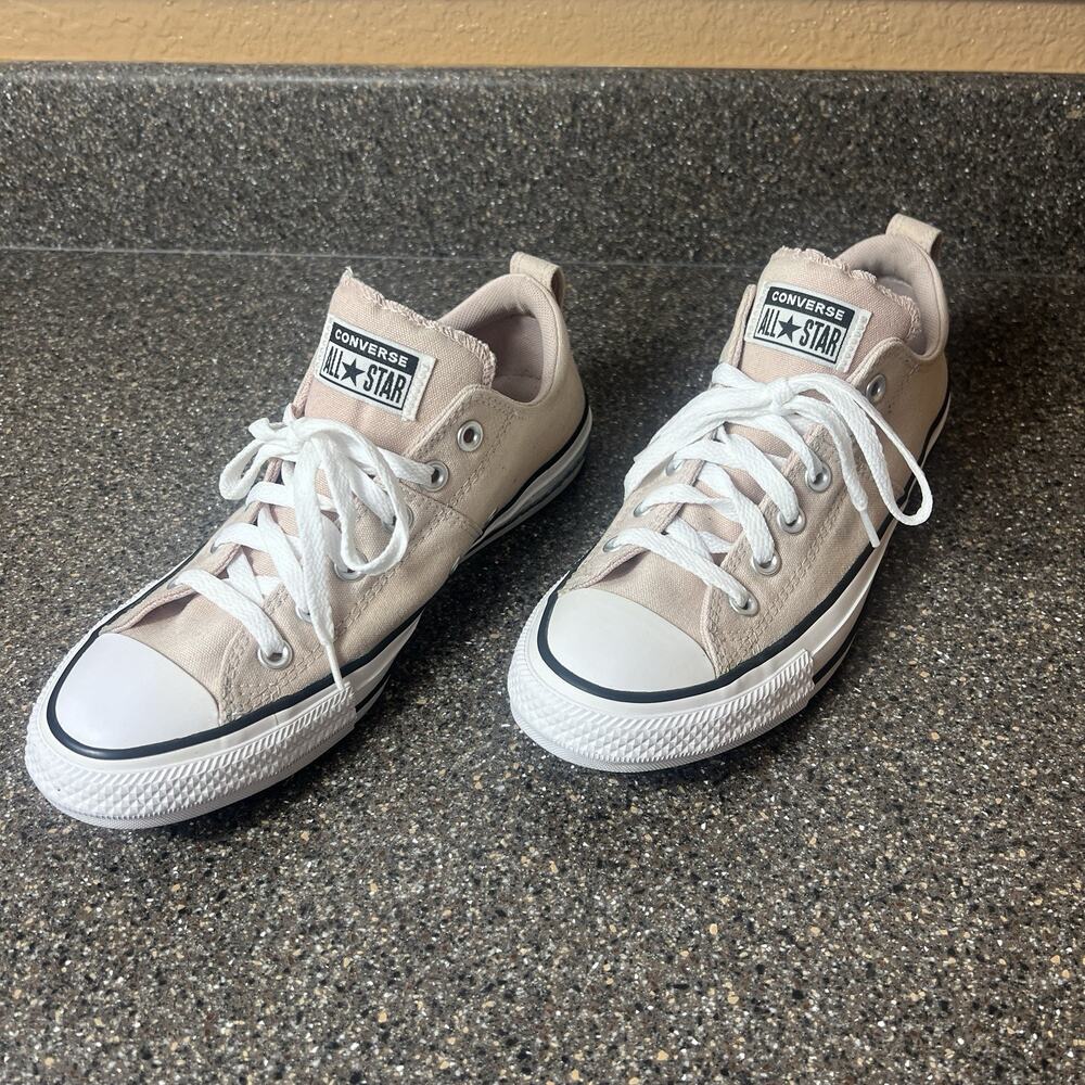 Converse All Star Women Sz 9 Pink Canvas Sneaker Skate Lace Up Low Padded Tongue - Picture 3 of 11